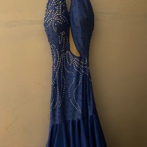 Blue ballroom latin dress